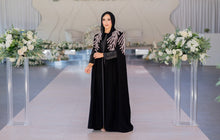 Load image into Gallery viewer, | LUXE | FLOWING PEARL EMBELLISHED CAPE