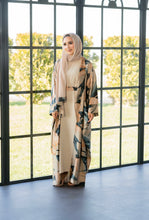 Load image into Gallery viewer, FLORAL PRINTED 4 PIECE ABAYA | GREEN/BEIGE |