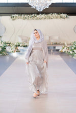 Load image into Gallery viewer, ELEGANT KAFTAN STYLE ABAYA| SILVER |
