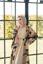 Load image into Gallery viewer, FLORAL PRINTED 4 PIECE ABAYA | GREEN/BEIGE |