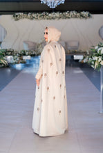 Load image into Gallery viewer, | LUXE | STRUCTURED GOLD CRYSTAL MOTIF CAPE