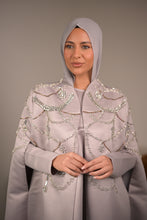 Load image into Gallery viewer, | LUXE | STRUCTURED SILVER AND BRONZE CRYSTAL CAPE