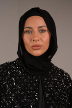 Load image into Gallery viewer, | LUXE | FLOWING CRYSTAL LATTICE CAPE | BLACK