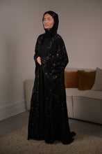 Load image into Gallery viewer, FULLY EMBROIDERED UMBRELLA ABAYA | BLACK |