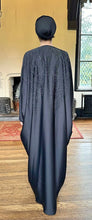 Load image into Gallery viewer, SILK EMBELLISHED CAPE | BLACK |