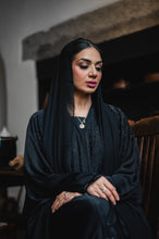 Load image into Gallery viewer, SILK EMBELLISHED CAPE | BLACK |