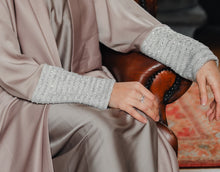 Load image into Gallery viewer, LUXURY HEAVY CRYSTAL CUFF UMBRELLA ABAYA | DUSKY PINK |