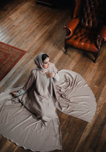 Load image into Gallery viewer, LUXURY HEAVY CRYSTAL CUFF UMBRELLA ABAYA | DUSKY PINK |