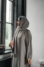 Load image into Gallery viewer, CLOSED CRYSTAL BATWING ABAYA | TAUPE |