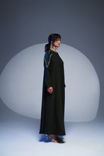 Load image into Gallery viewer, STRAIGHT ZIPPED ABAYA WITH EMBELLISHED SHOULDERS
