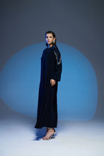 Load image into Gallery viewer, STRAIGHT ZIPPED ABAYA WITH EMBELLISHED SHOULDERS