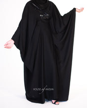Load image into Gallery viewer, DRAPED SEQUIN ABAYA | BLACK |