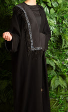 Load image into Gallery viewer, | "VERSACE" INSPIRED OPEN FEATHER CAPE | SILVER