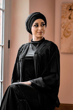 Load image into Gallery viewer, | BLACK CAPE WITH EMBELLISHED SHOULDERS |