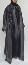 Load image into Gallery viewer, EMBELLISHED ORGANZA 3 PIECE ABAYA | BLACK |