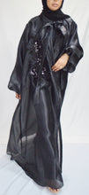 Load image into Gallery viewer, EMBELLISHED ORGANZA 3 PIECE ABAYA | BLACK |