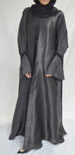 Load image into Gallery viewer, EMBELLISHED CUFF ORGANZA 3 PIECE ABAYA | BLACK |