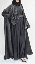 Load image into Gallery viewer, EMBELLISHED CUFF ORGANZA 3 PIECE ABAYA | BLACK |