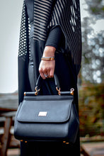 Load image into Gallery viewer, | BLACK AND GOLD MESH CAPE |