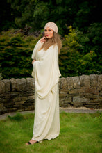 Load image into Gallery viewer, | DROP BEAD DRESS ABAYA | CREAM