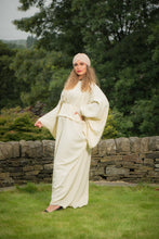 Load image into Gallery viewer, | DROP BEAD DRESS ABAYA | CREAM