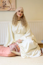 Load image into Gallery viewer, | DROP BEAD DRESS ABAYA | CREAM