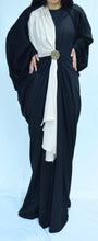 Load image into Gallery viewer, CLOSED TWO-TONE BUTTERFLY ABAYA | BLACK AND NUDE |