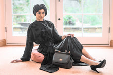 Load image into Gallery viewer, | VELVET AND CHIFFON DETAIL OPEN CAPE |