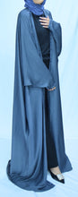 Load image into Gallery viewer, STUNNING GREY OPEN CAPE ABAYA