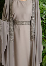 Load image into Gallery viewer, | GREY CHIFFON CAPE DRESS |