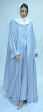 Load image into Gallery viewer, EMBELLISHED ORGANZA 3 PIECE ABAYA | ICE BLUE |