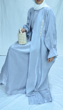 Load image into Gallery viewer, EMBELLISHED ORGANZA 3 PIECE ABAYA | ICE BLUE |