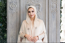 Load image into Gallery viewer, | LUXE | STRUCTURED GOLD CRYSTAL MOTIF CAPE
