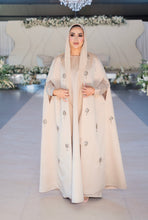 Load image into Gallery viewer, | LUXE | STRUCTURED GOLD CRYSTAL MOTIF CAPE
