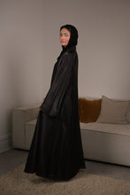Load image into Gallery viewer, CRYSTAL COLLAR ORGANZA 4 PIECE ABAYA | BLACK |
