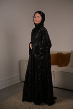 Load image into Gallery viewer, FULLY EMBROIDERED UMBRELLA ABAYA | BLACK |
