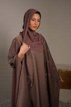 Load image into Gallery viewer, EMBELLISHED CAPE 3 PIECE ABAYA | CHOCOLATE |
