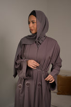 Load image into Gallery viewer, | CLASSIC NIDA ABAYA WITH CRYSTAL FLOWER DETAIL  | AVAILABLE IN 4 COLOURS |
