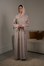 Load image into Gallery viewer, | CLASSIC NIDA ABAYA WITH CRYSTAL FLOWER DETAIL  | AVAILABLE IN 4 COLOURS |
