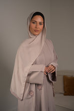 Load image into Gallery viewer, | CLASSIC NIDA ABAYA WITH CRYSTAL FLOWER DETAIL  | AVAILABLE IN 4 COLOURS |
