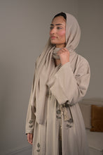 Load image into Gallery viewer, | CLASSIC NIDA ABAYA WITH CRYSTAL FLOWER DETAIL  | AVAILABLE IN 4 COLOURS |
