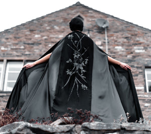 | SILK & CHIFFON PANEL CAPE  |